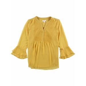 Charter Club NWT Women’s Yellow Honey Glaze Ruffle Sleeve Blouse Size Small